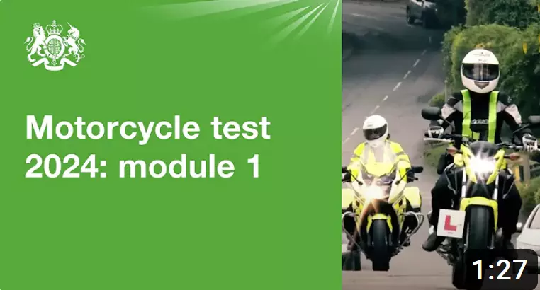 Module one practical test motorbikes motorcycles manoeuvres Polish