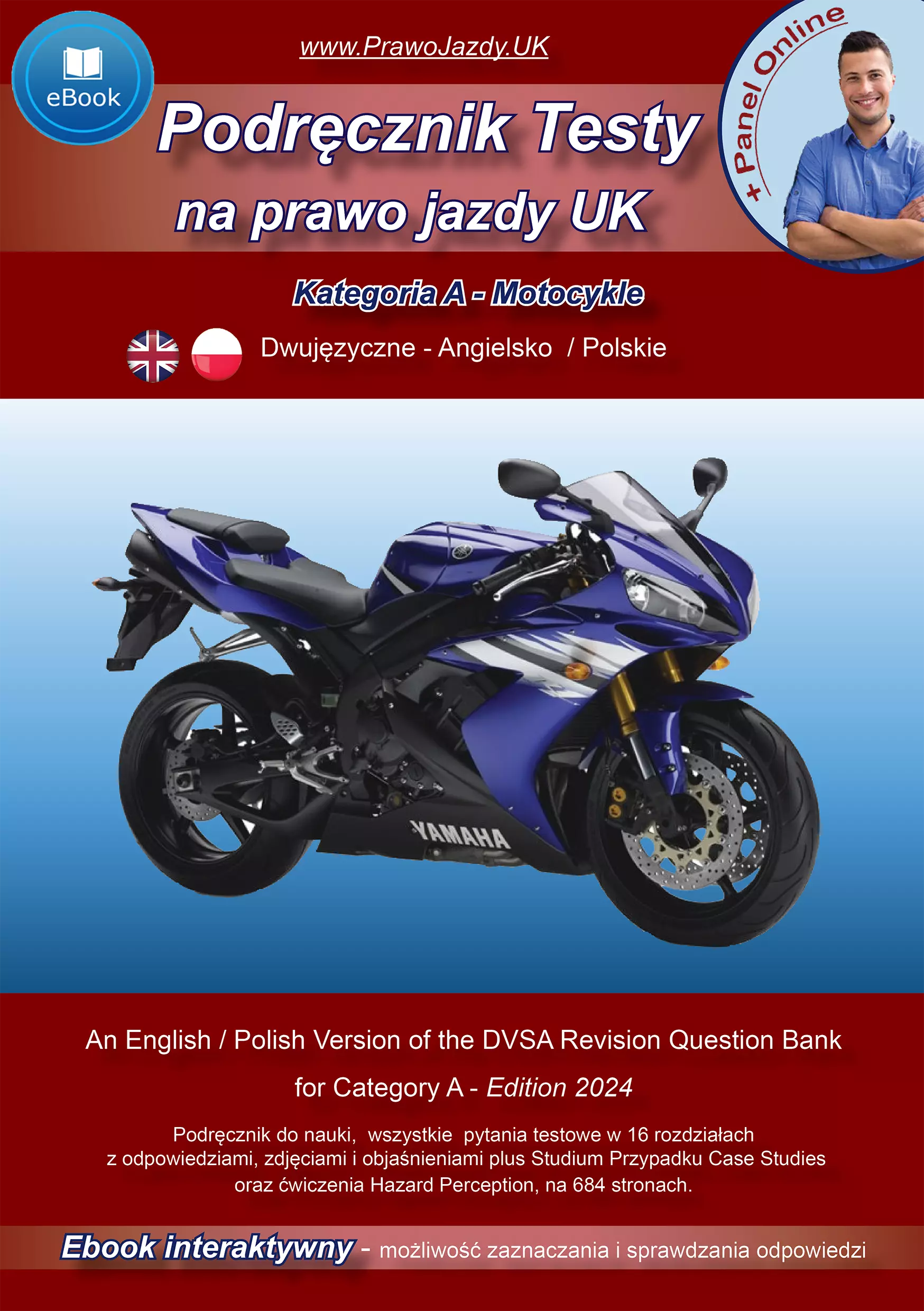 Dwujęzyczne Angielsko - Polskie Testy na prawo jazdy w UK Motocykle