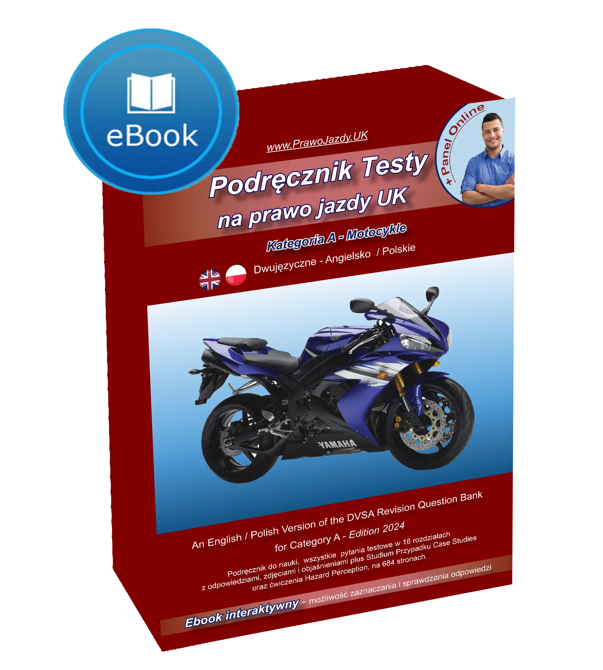 Apka Książka Podręcznik testy motocykle prawo jazdy UK po polsku